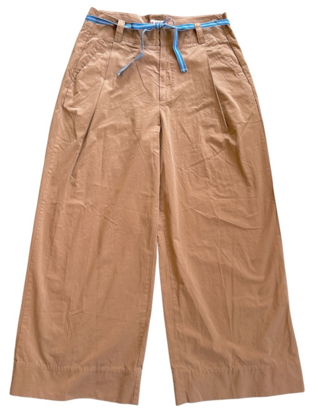 NWT Free People Wide Leg Buckle Back Pants Tobacco Brown Size 12 Retail $148.00 - Picture 8 of 15